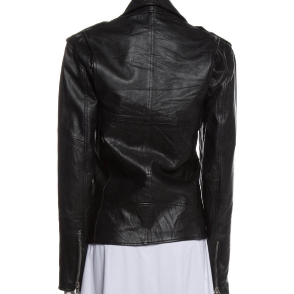 Deadwood Recycled Leather Moto Jacket-38 - Picture 4 of 9